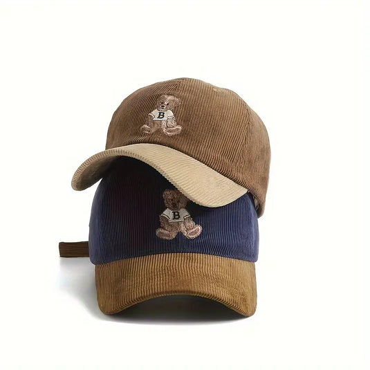 Teddy Bear Corduroy Cap