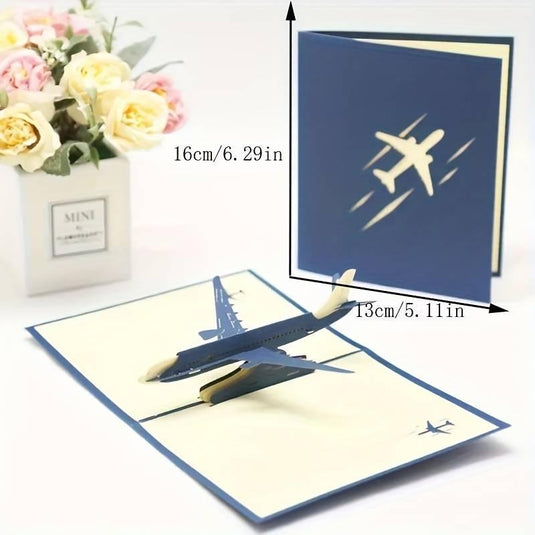 Airplane 3D Pop-Up Greeting Card