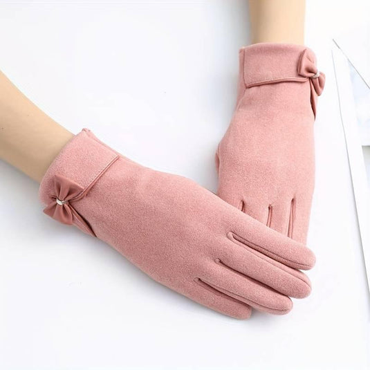 Bow-Touch Winter Gloves