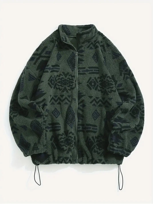 Geo Print Fleece Jacket