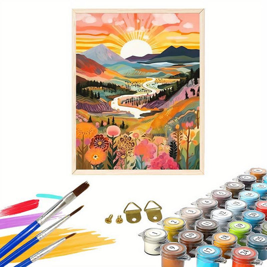 Sunset Landscape Paint by Numbers Kit