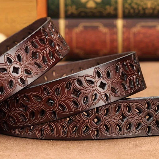 Floral Embossed Belt