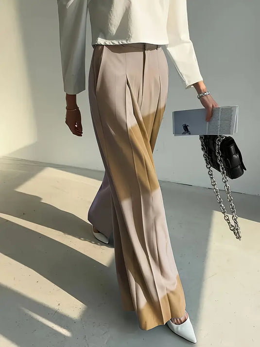 Wide-Leg Pleated Pants