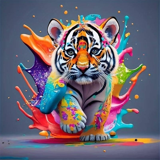 Colorful Tiger 5D Diamond Painting Kit