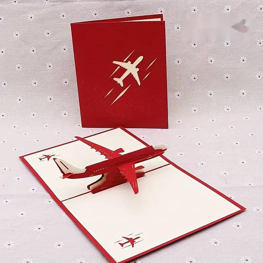 Airplane 3D Pop-Up Greeting Card