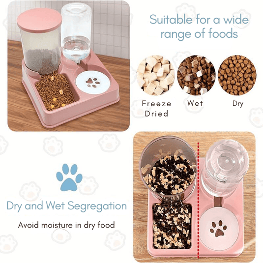 Automatic Pet Feeder with Water Dispenser – 2-in-1 Station