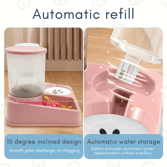 Automatic Pet Feeder with Water Dispenser – 2-in-1 Station