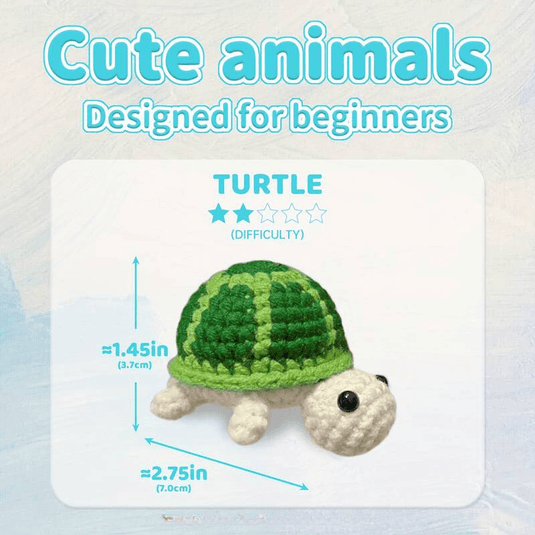 Cute Turtle Crochet Kit - Beginner-Friendly