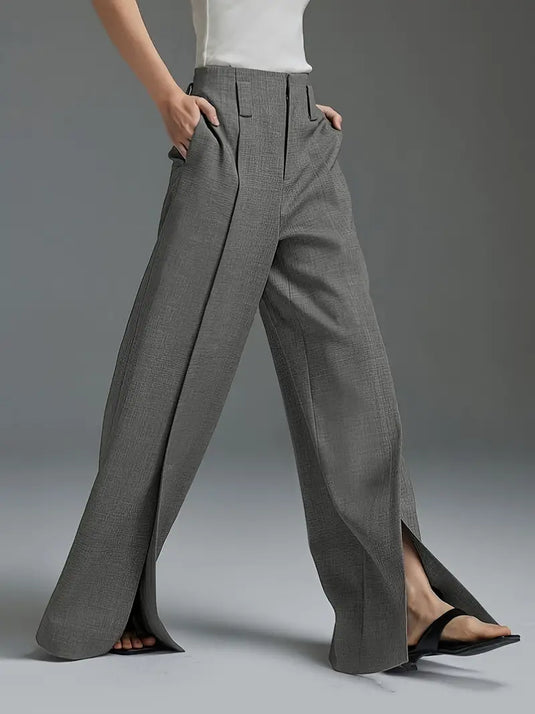 Split Hem Wide Leg Trousers