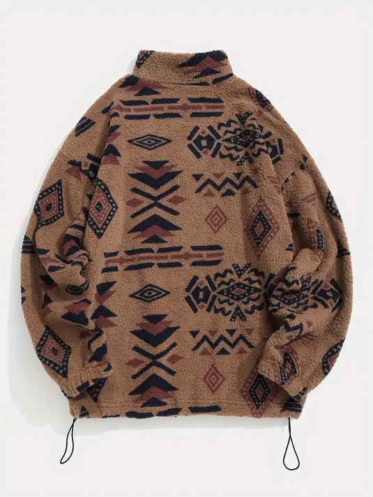 Geo Print Fleece Jacket