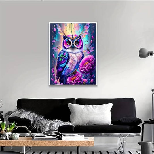 Owl Bloom 5D Diamond Painting Kit