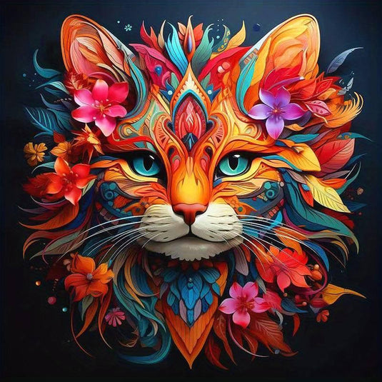 Orange Cat 5D Diamond Painting Kit