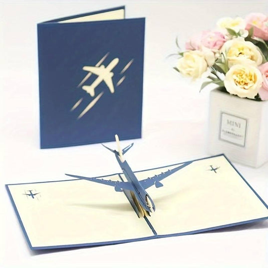 Airplane 3D Pop-Up Greeting Card