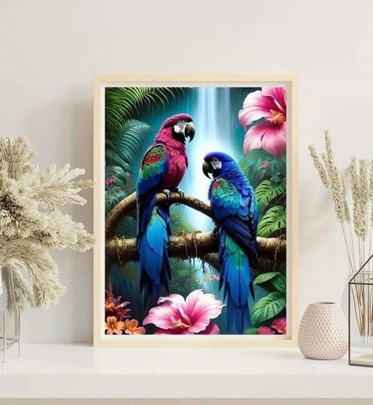 Tropical Parrots 5D Diamond Painting Kit