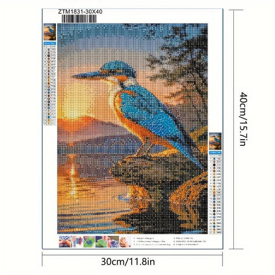 Kingfisher at Sunrise 5D Diamond Painting Kit