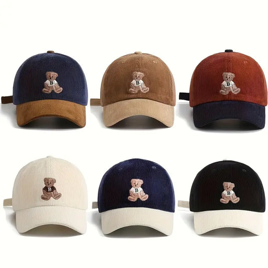 Teddy Bear Corduroy Cap