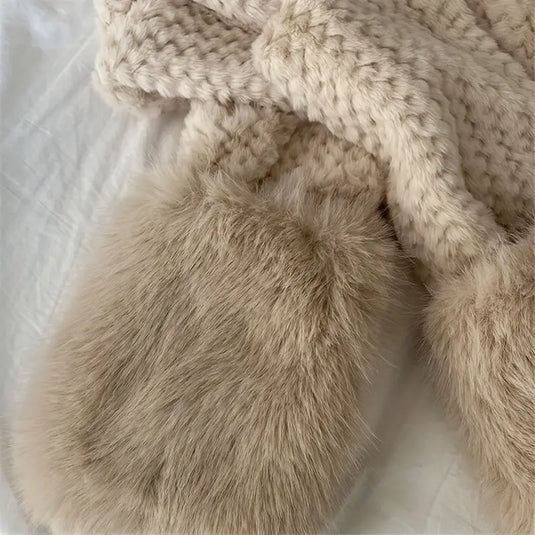 Hooded Faux Fur Scarf