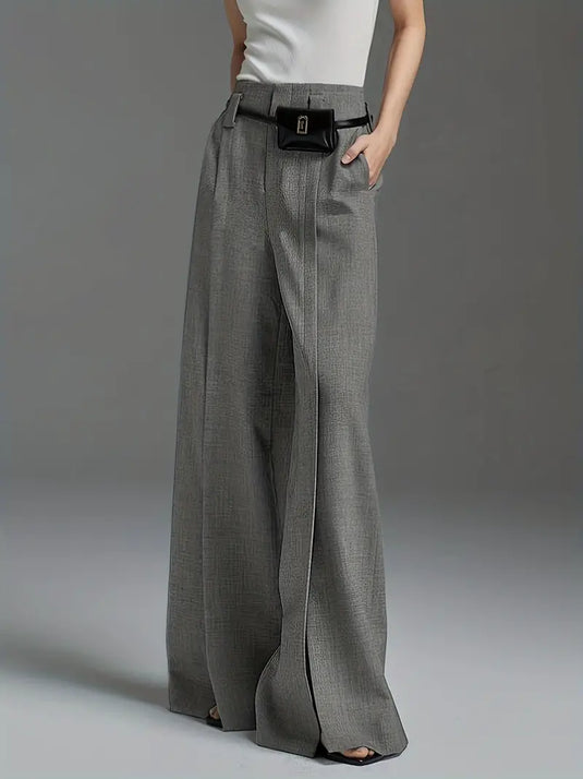 Split Hem Wide Leg Trousers