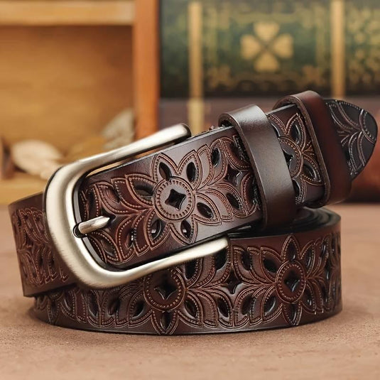 Floral Embossed Belt