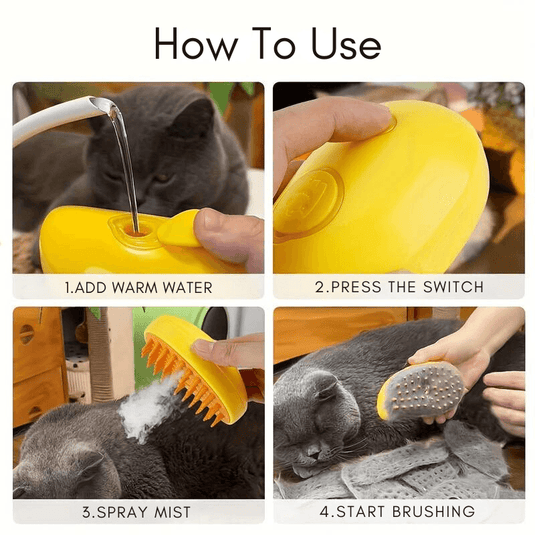 PetCare Mist Grooming Brush for Furry Animals