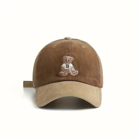 Teddy Bear Corduroy Cap