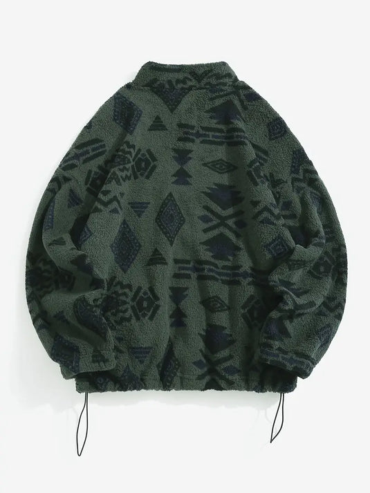 Geo Print Fleece Jacket