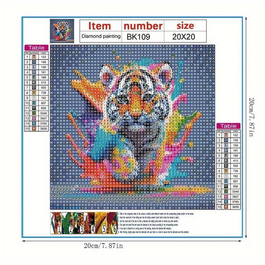 Colorful Tiger 5D Diamond Painting Kit