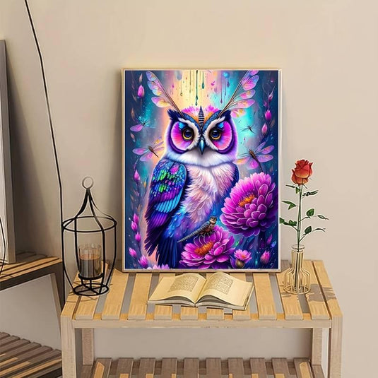 Owl Bloom 5D Diamond Painting Kit