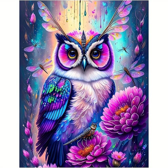 Owl Bloom 5D Diamond Painting Kit