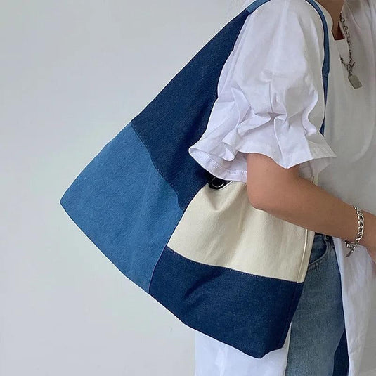 Aurora Patchwork Denim Shoulder Bag™