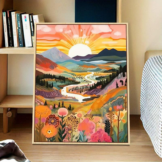 Sunset Landscape Paint by Numbers Kit