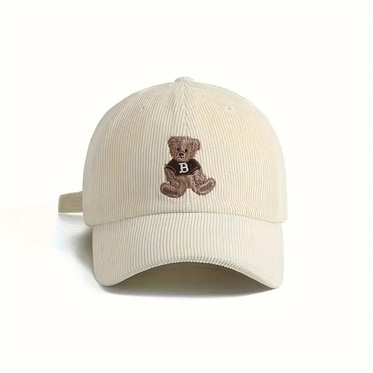 Teddy Bear Corduroy Cap